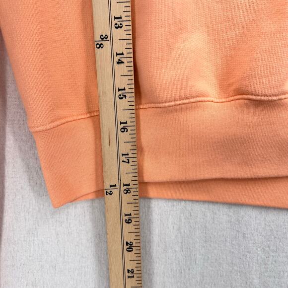 COTTON CITIZEN Milan Cropped Long Sleeve Sweatshirt Womens XS Melon Orange Mock - Picture 16 of 16